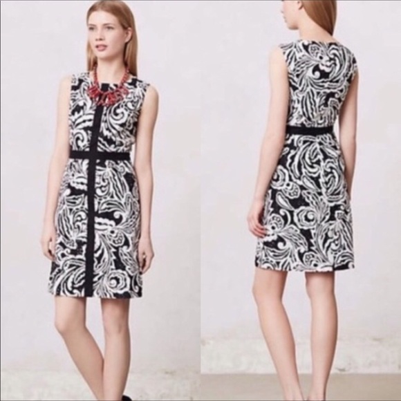 Anthropologie Dresses & Skirts - Anthro Tabitha black White Eyelet Dress size 0